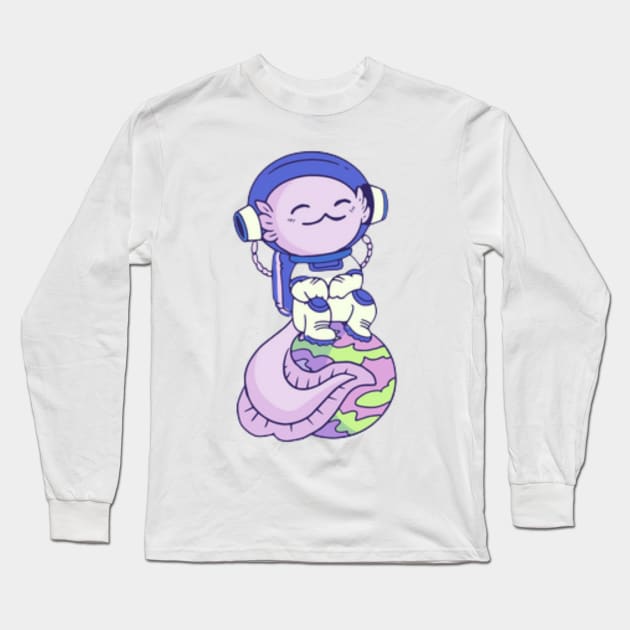 Axolotl Long Sleeve T-Shirt by Digital-Zoo